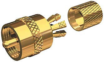 Conector Shakespeare PL259CPG chapado en oro